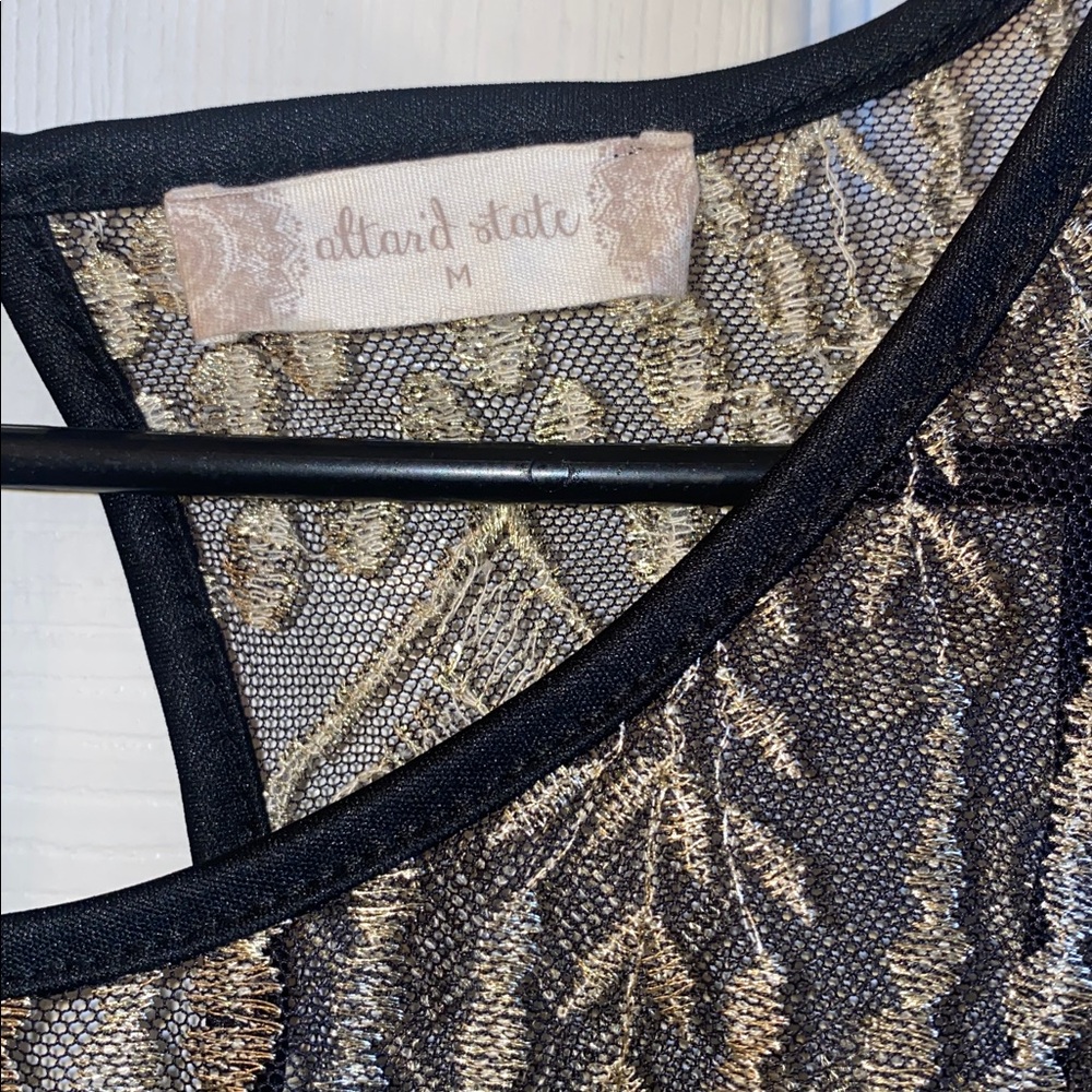 Altar'd State Black Dress with Gold Detailing - Picture 13 of 14